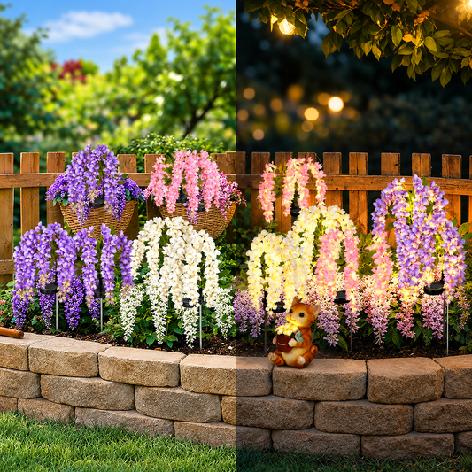 Solar Wisteria Garden Lights – Outdoor Flower Stake Lights