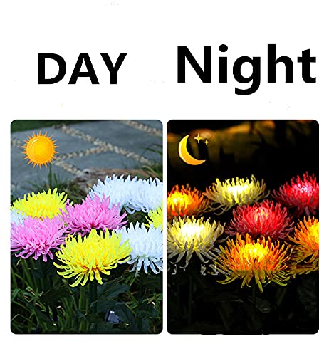 Solar Chrysanthemum Garden Lights – Single-Bloom Outdoor Flower Stakes
