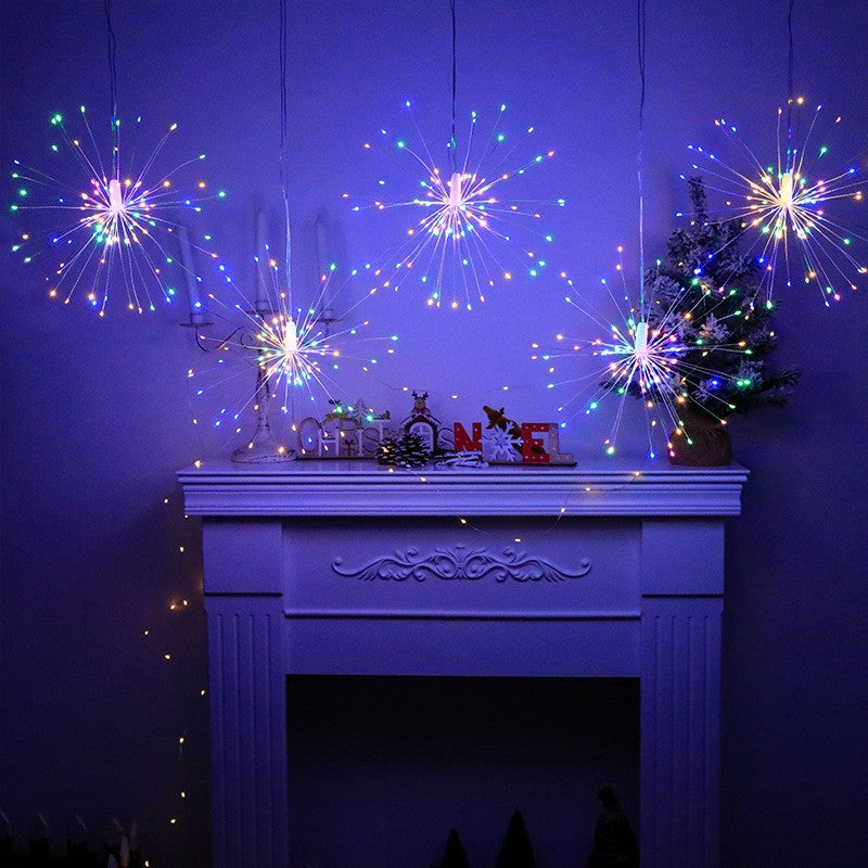 5 Hanging Firework Starburst Lights – LED Christmas Hanging Decorations