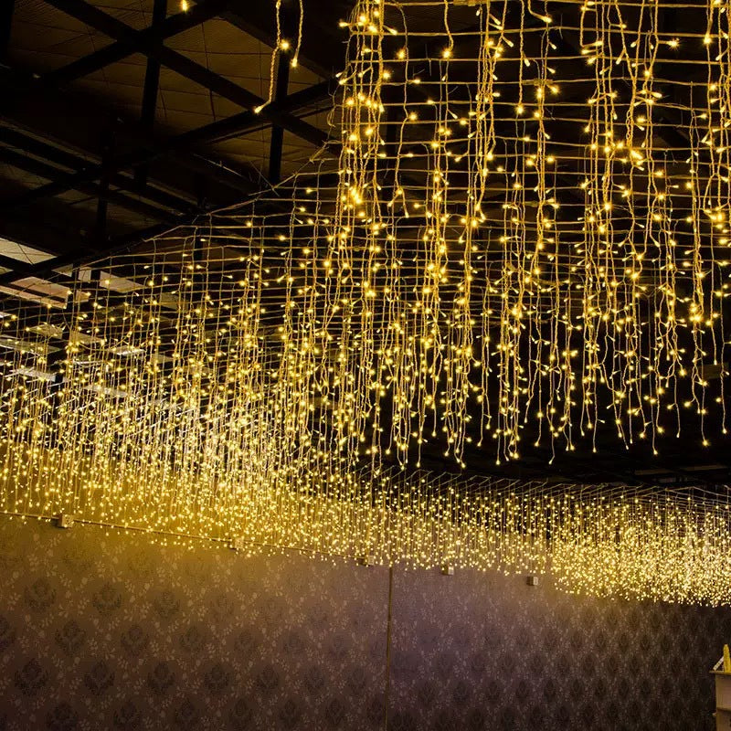 LED Icicle Curtain Lights – 4m x 0.6m Outdoor Christmas String Lights