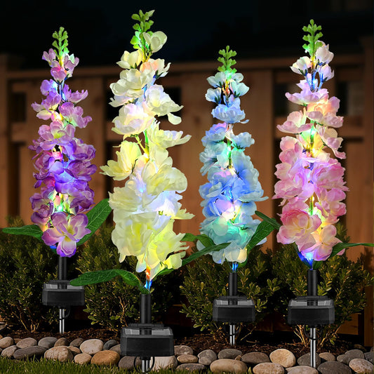 Solar Hyacinth Garden Lights – Outdoor Flower Stake Lights