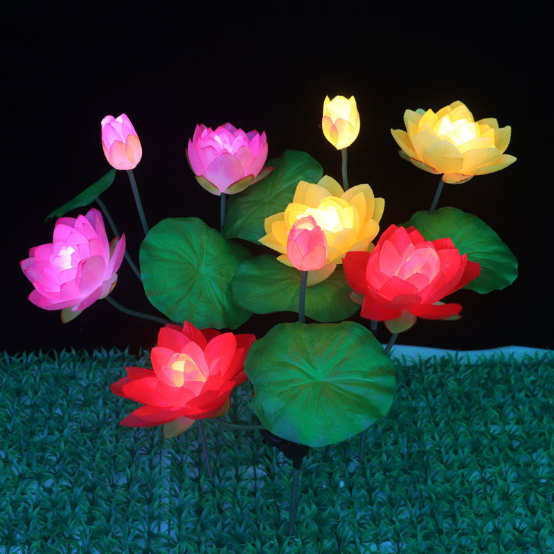 Solar Lotus Garden Lights – 3-Head Outdoor Flower Stake Lights