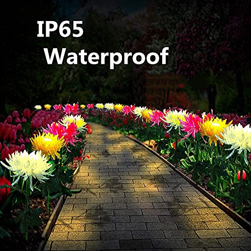 Solar Chrysanthemum Garden Lights – Single-Bloom Outdoor Flower Stakes
