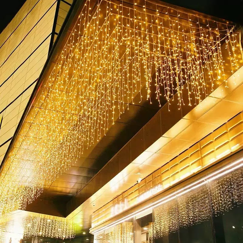 LED Icicle Curtain Lights – 4m x 0.6m Outdoor Christmas String Lights