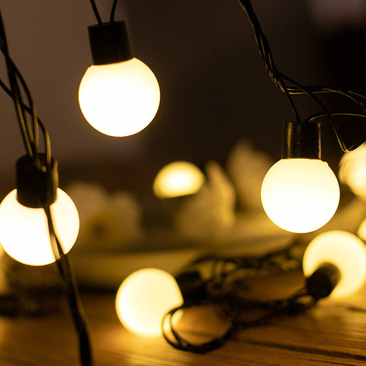 Warm White Globe String Lights – 5M 20 Bulbs / 10M 40 Bulbs
