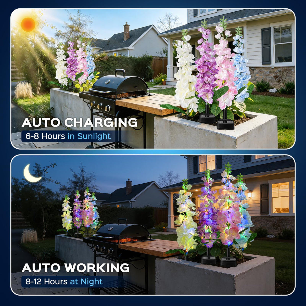 Solar Hyacinth Garden Lights – Outdoor Flower Stake Lights