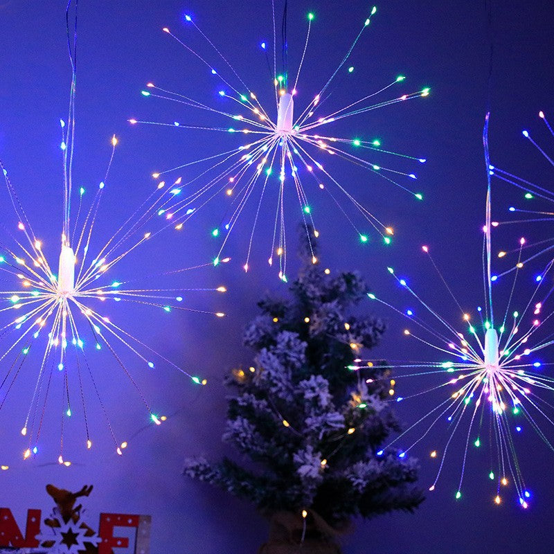 5 Hanging Firework Starburst Lights – LED Christmas Hanging Decorations