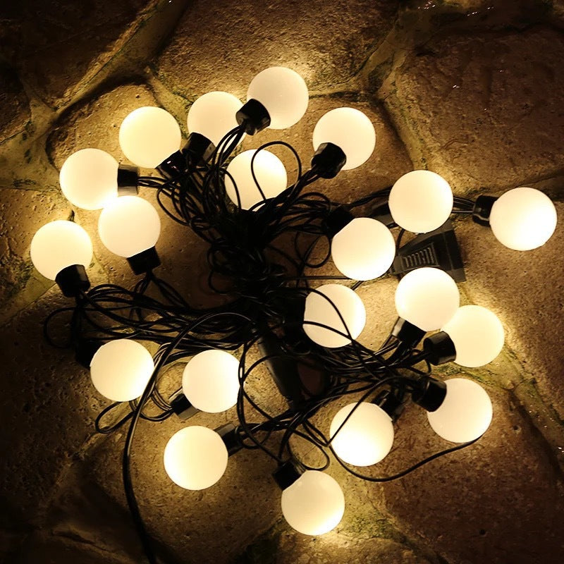 Warm White Globe String Lights – 5M 20 Bulbs / 10M 40 Bulbs