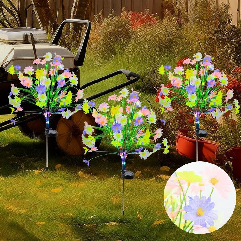 Solar Daisy Garden Lights – Multicolor Outdoor Flower Stake Lights