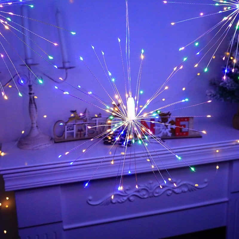 5 Hanging Firework Starburst Lights – LED Christmas Hanging Decorations