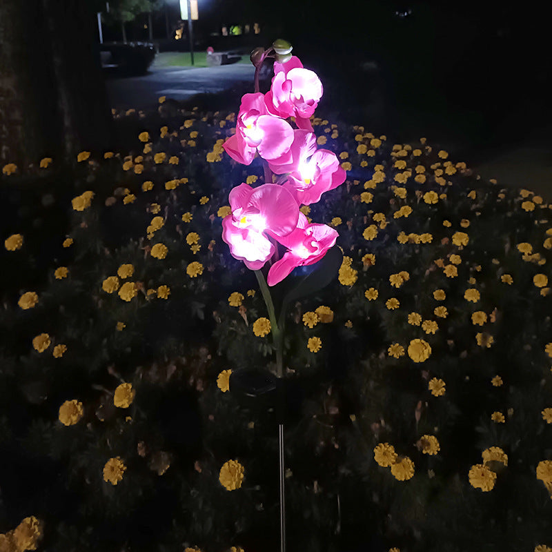 Solar Orchid Garden Lights – 5-Bloom Outdoor Flower Stake Lights