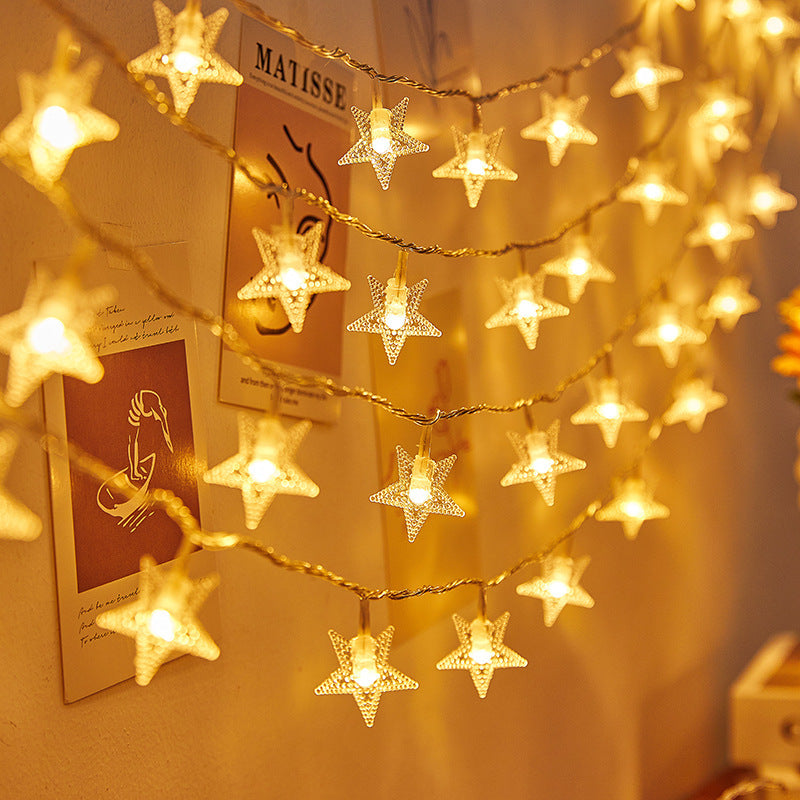 5M 20 LED Battery Operated Fairy String Lights – Globe, Star, Snowflake & Flower Decorative Lights