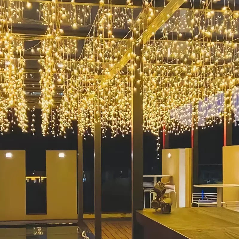 LED Icicle Curtain Lights – 4m x 0.6m Outdoor Christmas String Lights