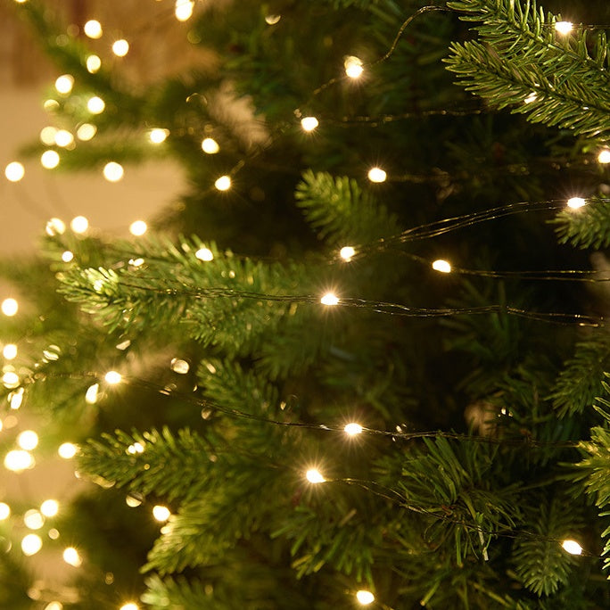 164 ft LED Christmas Tree String Lights – Dark Green Wire