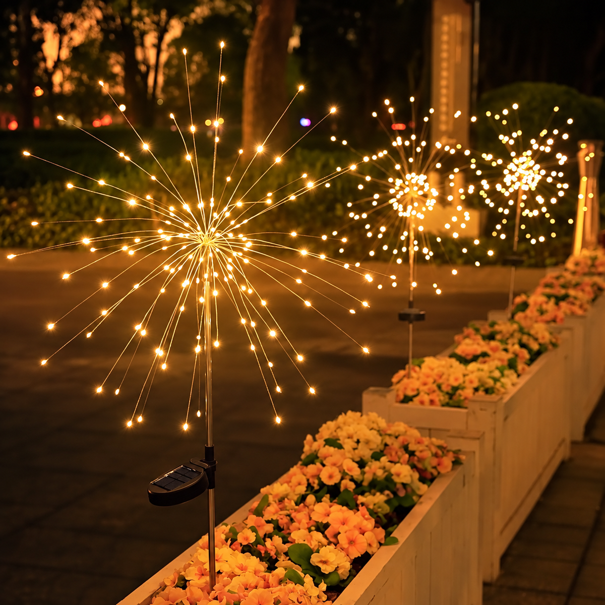 Solar Firework Garden Lights – 120 LED Outdoor Stake Lights