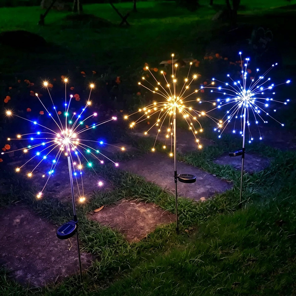 Solar Firework Garden Lights – 120 LED Outdoor Stake Lights