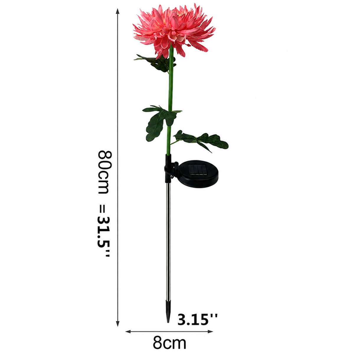 Solar Chrysanthemum Garden Lights – Single-Bloom Outdoor Flower Stakes