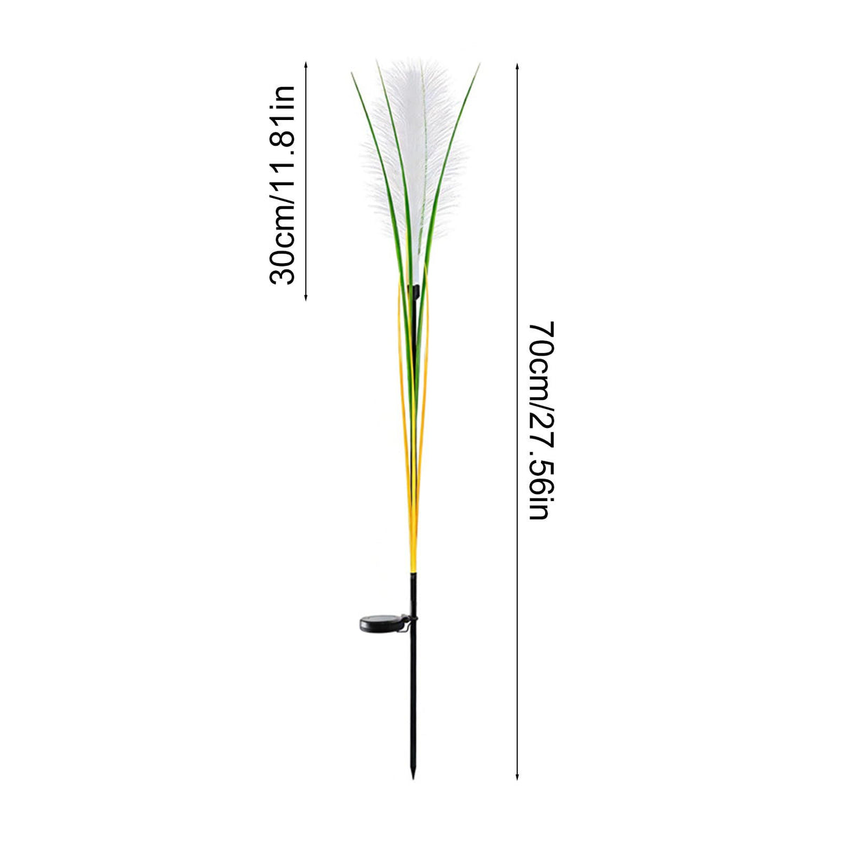 Solar Pampas Grass Garden Lights – Warm White Outdoor Stake Lights