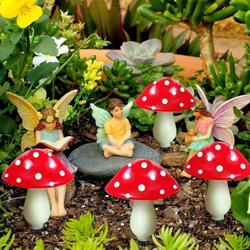 Solar Mushroom Garden Lights – 8-Piece Warm White Outdoor Lights