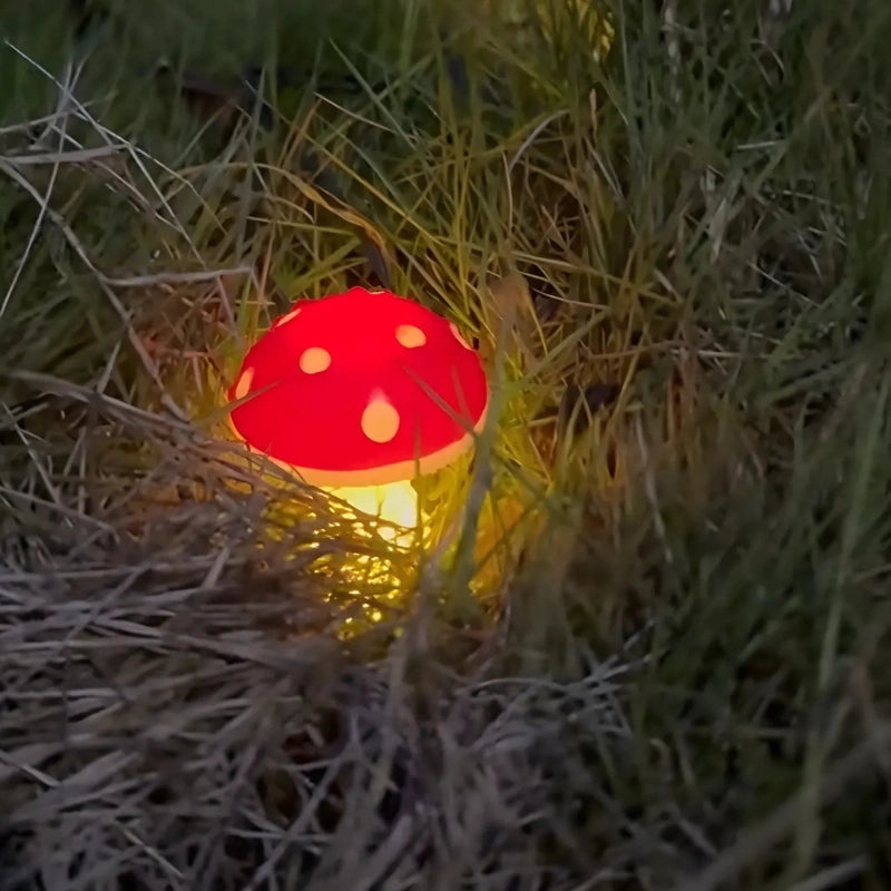 Solar Mushroom Garden Lights – 8-Piece Warm White Outdoor Lights