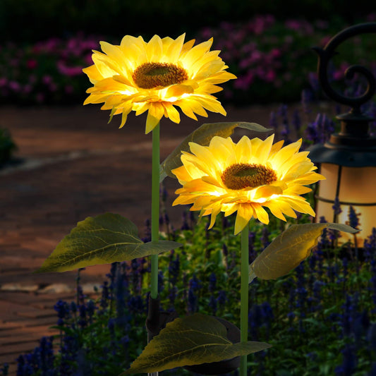 Solar Sunflower Garden Lights – Outdoor Flower Stake Lights