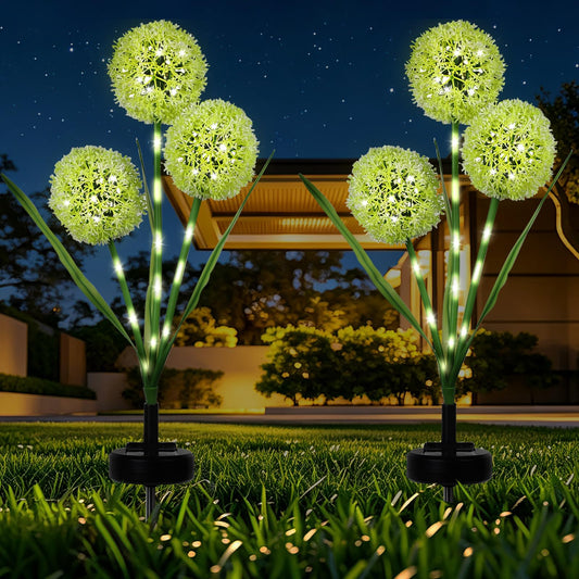 Solar Dandelion Garden Lights – 3-Head Outdoor Flower Stake Lights