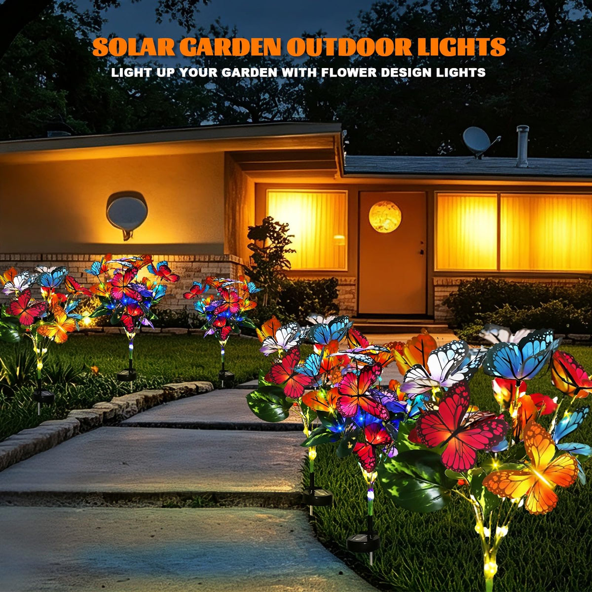 Solar Butterfly Garden Lights – Outdoor Decorative Stake Lights