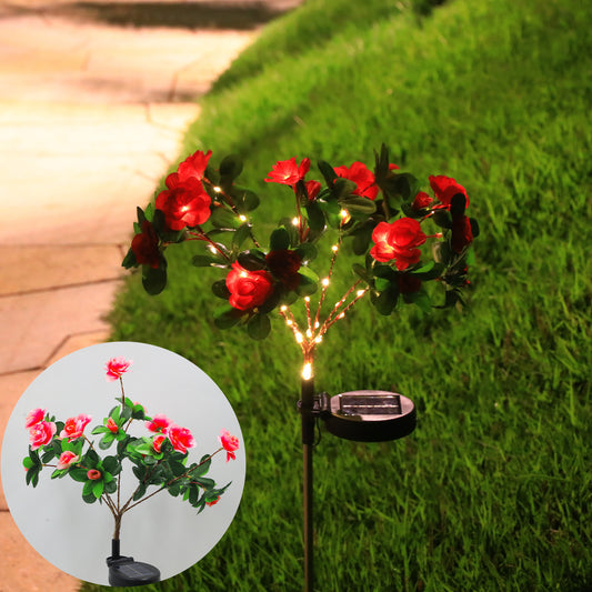Solar Camellia Garden Lights – Outdoor Flower Stake Lights