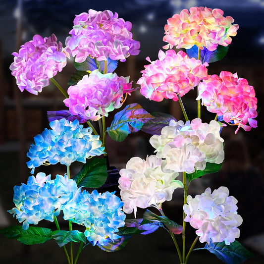 Solar Hydrangea Garden Lights – Outdoor Flower Stake Lights