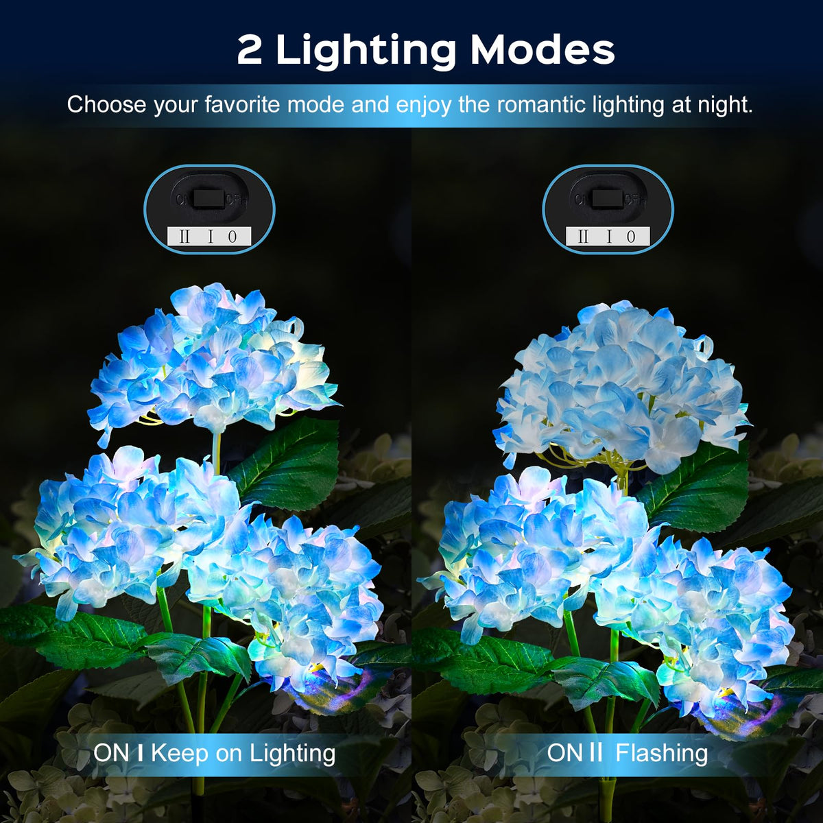 Solar Hydrangea Garden Lights – Outdoor Flower Stake Lights