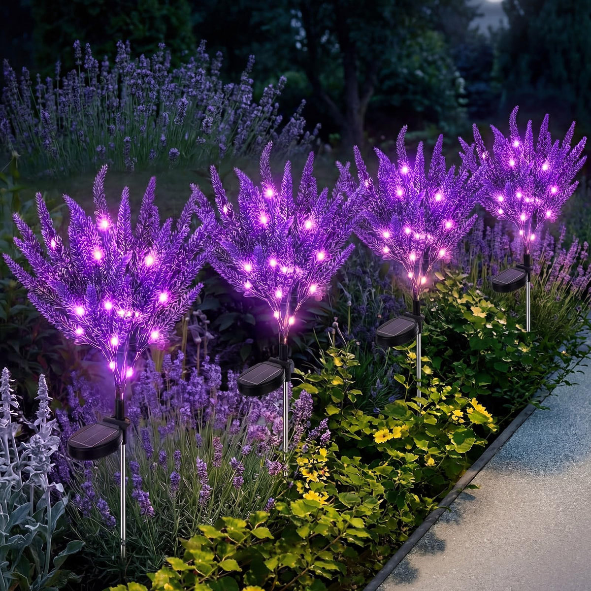Solar Lavender Garden Lights – Outdoor Flower Stake Lights