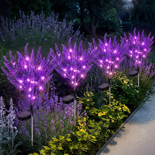 Solar Lavender Garden Lights – Outdoor Flower Stake Lights