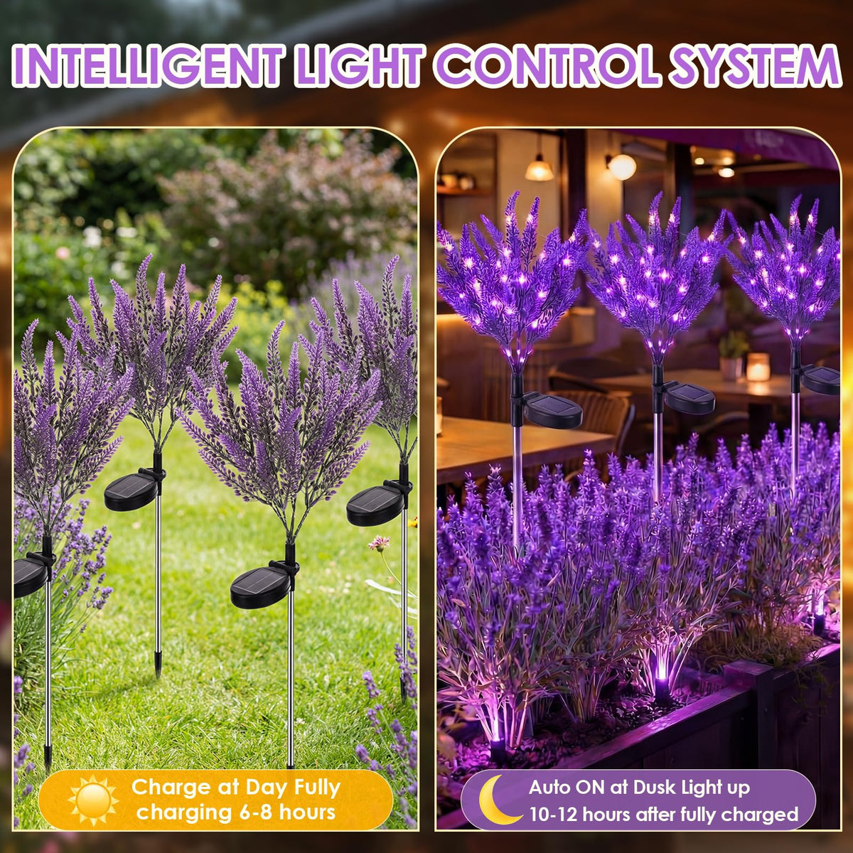 Solar Lavender Garden Lights – Outdoor Flower Stake Lights