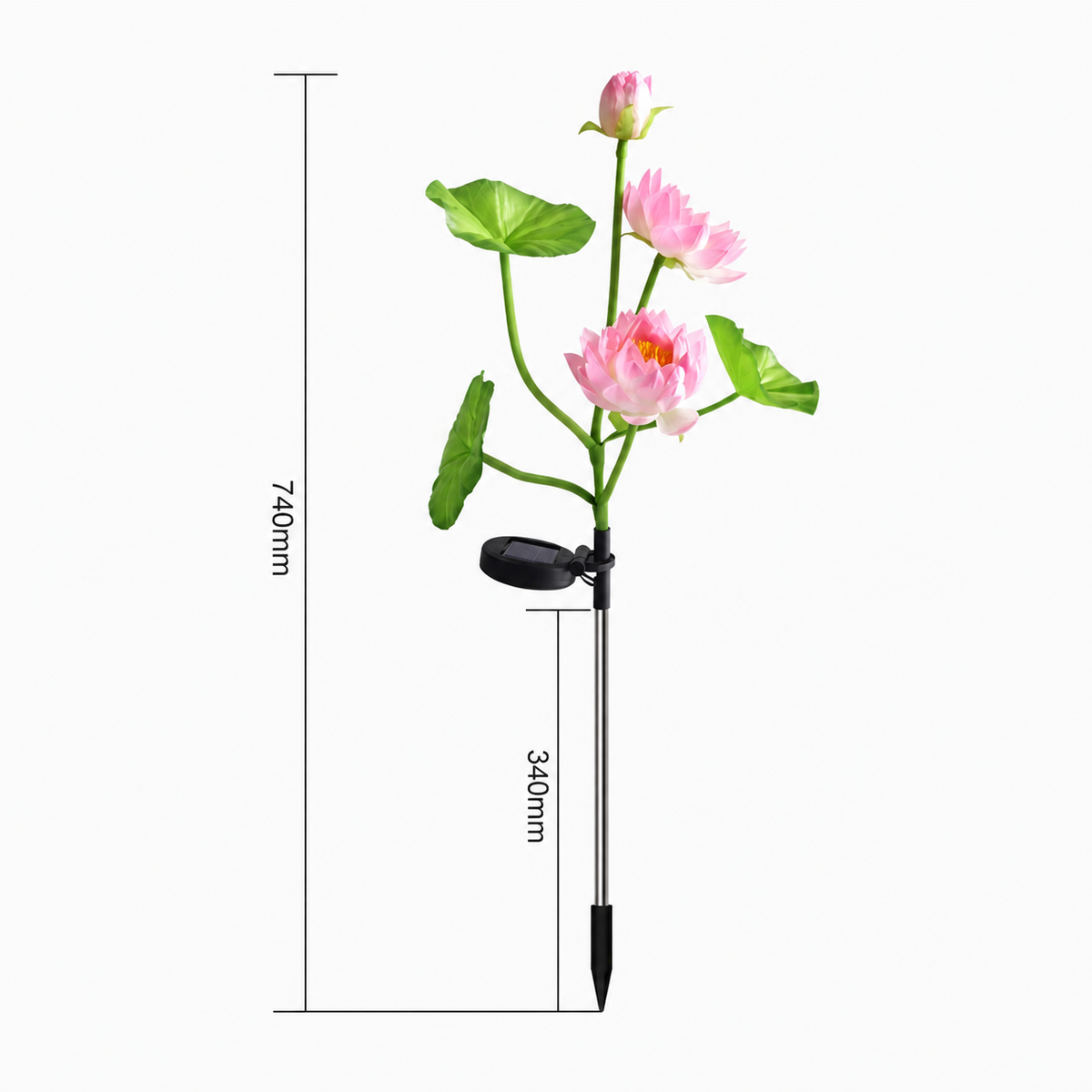 Solar Lotus Garden Lights – 3-Head Outdoor Flower Stake Lights