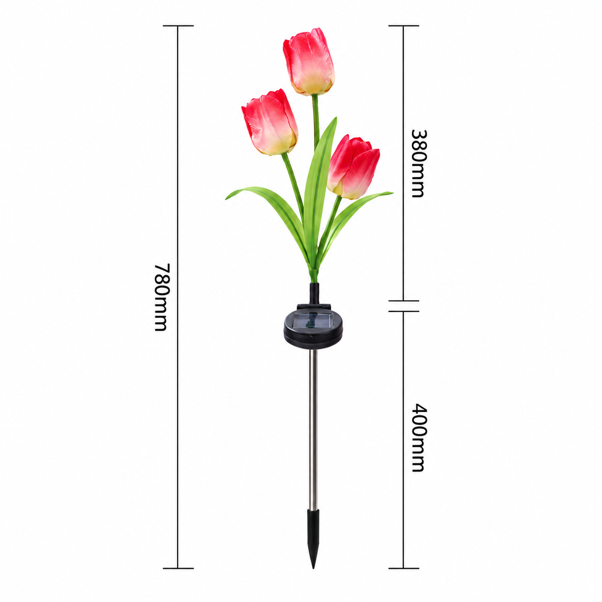 Solar Tulip Garden Lights – 3-Head Outdoor Flower Stake Lights